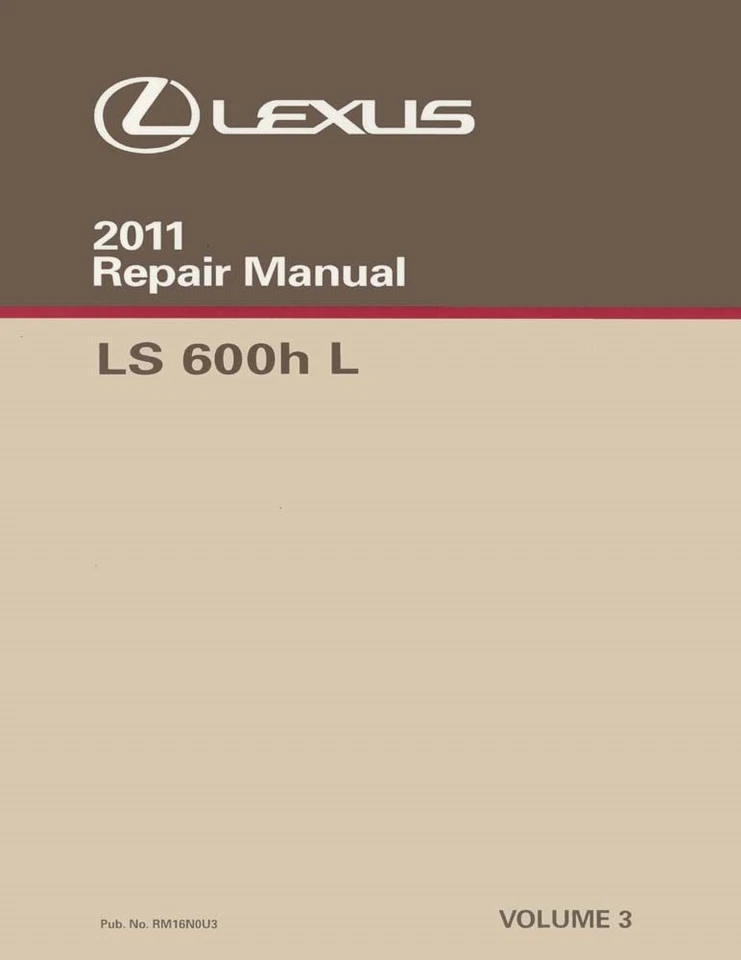 Lexus LS600h L 2011 manual de reparación de taller volumen 3 solamente Foto 1 de 1
