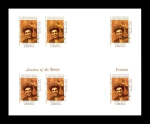 Liberia 1999 Panama President Mireya Elisa Moscoso Imperf Bloc MNH (BR) - Picture 1 of 1