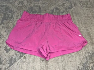 Joy Lab Chartreuse High Rise PInk Nylon Shorts Sz XL X-Large Women’s Lined - Picture 1 of 4