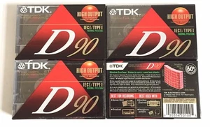 TDK D90 Nastri per cassette ad alta uscita IECI/Type I - Set di 4 - Foto 1 di 1