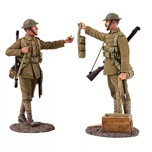 GRAN Bretaña guerra mundial 1 23099 1916-1918 infantería británica repartiendo municiones - Imagen 1 de 1