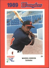 1989 Wichita Wranglers Rock #24 Warren Newson - NM-MT