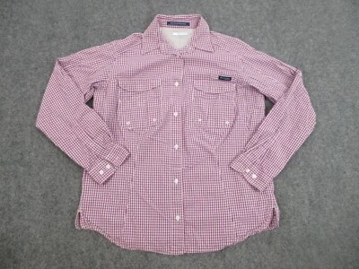 Camisa Columbia Para Hombres Adultos Grande Púrpura A Cuadros Abotonada Exterior Super Bonehead Foto 1 de 4