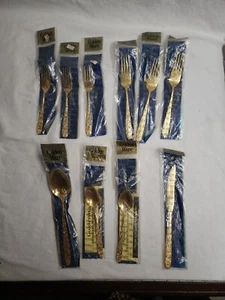 Nuevo GOLDEN WARE 23KT Oro Galvanizado Lote Mixto 10 piezas NUEVO OLDSTOCK cp - Imagen 1 de 8