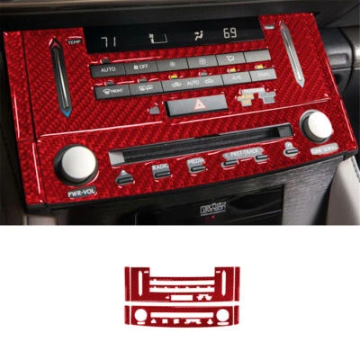 Cubierta de consola central de fibra de carbono roja 6 piezas para Lexus RC300/350/200t Foto 1 de 4