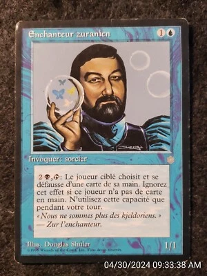Zuran Enchanter Ice Age 1995 Magic The Gathering MTG FRENCH HP (DS3D1F6) - Image 1 of 4