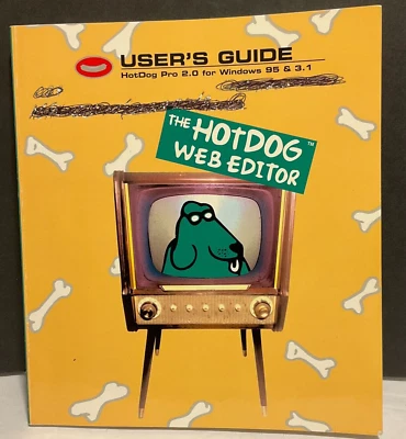 HotDog Pro 2.0 User Manual for Windows 95 & 3.1 Web Editor paperback book - Image 1 of 3