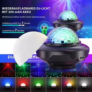 Mini Discokugel DJ Disco Lichteffekt RGB AKKU LED Bühnenlicht DJ KTV Club Party - Bild 1 von 10