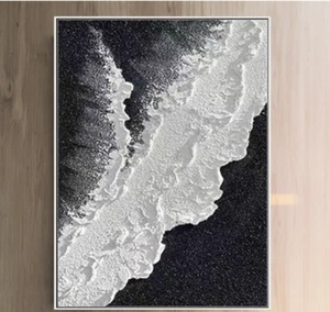 Wild Ocean 30x20 oil painting heavy texture 3d art creation, abstract, decor - Picture 1 of 1