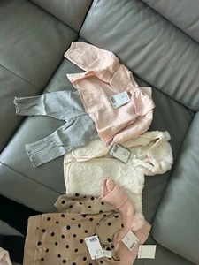 H&M baby girl clothes 3-6 months/ 9 ps mixed clothes/ new - Picture 1 of 10