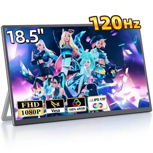 Moniteur Portable 18,5 Pouces 120Hz Moniteurs Portable FHD 1920*1080 IPS Occasion - Photo 1/8