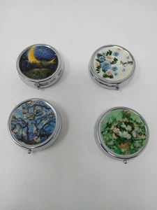 4 Decorative Pill Boxes with 3 Compartments - Picture 1 of 7