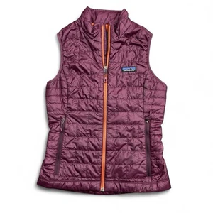 Patagonia Nano Puff Vest Jacket Women’s XXS Purple Insulated Puffer Primaloft - Picture 1 of 9