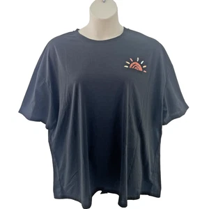 Shein Curve Forever Chasing Sunset Slogan T-shirt, Size 4XL, Black - Picture 1 of 10