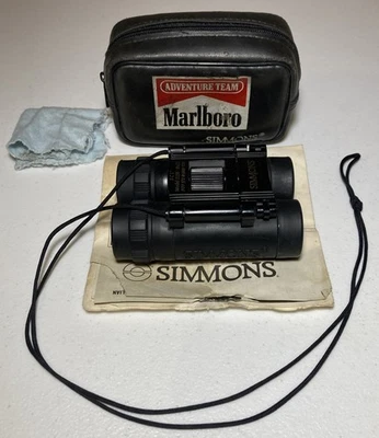 Vintage Marlboro Simmons SCL Model 1156 8×21 Binoculars With Case And Manual - Image 1 of 4