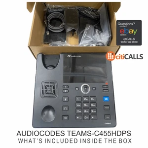 Audiocodes TEAMS-C455HDPS C455HD Teléfono IP con Cable - Montaje en Pared - Negro - VoIP - Imagen 1 de 6