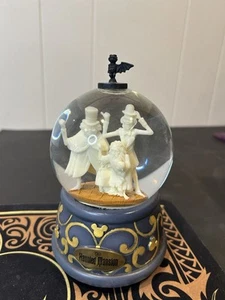 Disney Haunted Mansion Hitchhiking Ghosts Musical Snow Globe Damaged - Picture 1 of 5