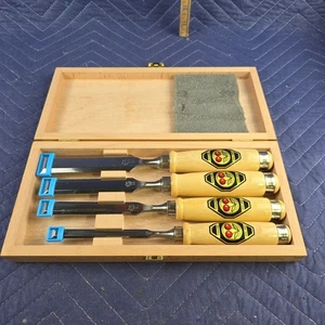 Fabrik-Marke Garantie Chisel 4pce Set. Made in Germany Rare - Foto 1 di 8