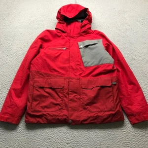Marmot Quilted Lined Ski Jacket Hoodie Boys Youth XL Pockets Maroon Gray Red - Picture 1 of 14