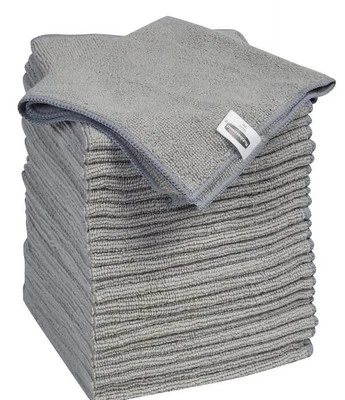 "Toallas de tela de microfibra Rubbermaid, paquete de 24, 14 x 14"" gris reutilizables" Foto 1 de 3