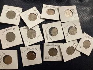 13 State quarters KY, NJ, ID, NH, AK, TN. AZ, MD, ME, CT, MS, OH, NY - Picture 1 of 2