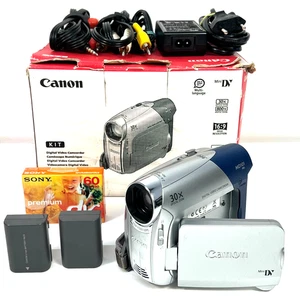 Tested ✅ - Canon MD 101 MiniDV PAL Silver Kit Digitaler Video Camcorder - Picture 1 of 10