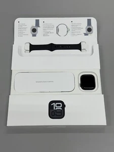 NEW Apple Watch Series 10 42mm GPS Jet Black Black Sport Band MWWE3LW/A - Picture 1 of 11