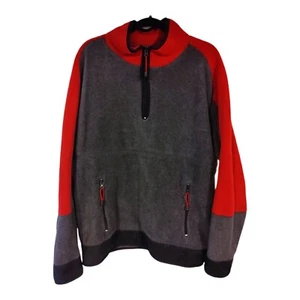Outback Riders Men's Fleece pullover sweater mock neck outdoor hiking 1/4 Zip L - Picture 1 of 8