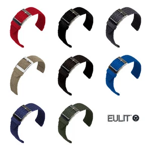 Eulit Palma Pacific Perlon Watch Strap 2-piece (314) - 8 Colors - 3 Widths - Picture 1 of 11