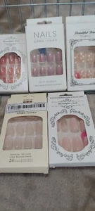 Press On Nails Konvolut. Rosa, 5er Set!!! - Bild 1 von 5