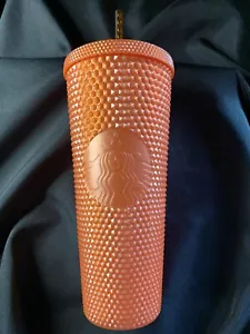 Vaso de ventilación Starbucks otoño 2022 naranja perla tachonado 24 oz - Imagen 1 de 10