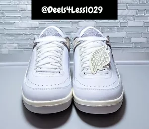 Air Jordan 2 Retro Low Python Mens Size 13 White Sail Sand Grey DV9956-100 - Picture 1 of 5
