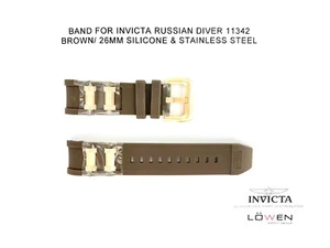Authentic Invicta Russian Diver 11342 Brown Polyurethane 26mm Watch Band - Picture 1 of 3