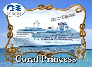 IMÁN FOTO CRUCERO PRINCESA CORAL 4 X 3 PULGADAS - Imagen 1 de 1