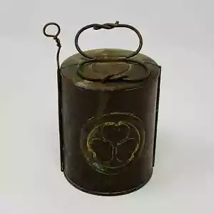 Antiker asiatischer Messing Tiffon Klee Design Lebensmitteleimer - Bild 1 von 12