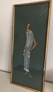 Dessin de mode haute couture Jeanne Lanvin gouache et crayon sur papier numéroté - Imagen 1 de 11