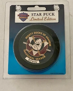 1993-94 Inaugural Season Anaheim Mighty Ducks Numbered #85 /9394 Hockey Puck LE - Picture 1 of 4