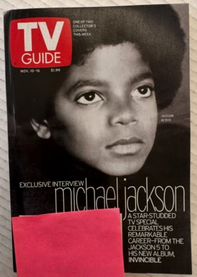 TV Guide Magazine November 10-16 2001 Michael Jackson Exclusive Interview - Image 1 of 2