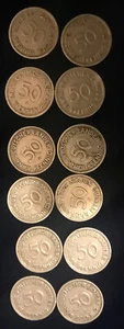 12 Münzen a. 50 Pfennig - Bank Deutscher Länder - Bild 1 von 2
