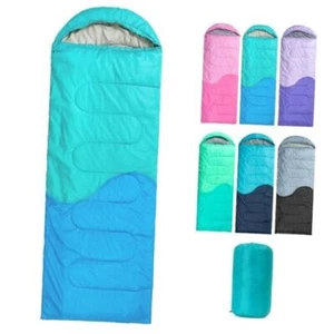 Sleeping Bag - 3 Seasons for Adults Kids Boys Girls 1.35kg(3 lbs) Lake Blue - Picture 1 of 7