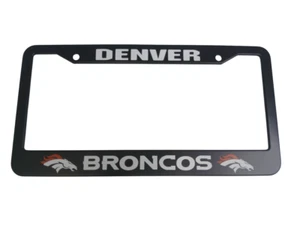 Denver Broncos Metal BLACK License Plate Frame Auto Truck Car New - Picture 1 of 2