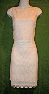American Living by Ralph Lauren White Lace Sheath Social Cocktail Dress 14 $94 - Picture 1 of 6