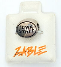 Authentic Zable Sterling Silver Bead Charm Iowa State Cyclones Floating 925 813