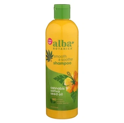 Champú Alba Botanica suave calmar cannabis sativa aceite de semilla 12 oz Foto 1 de 3