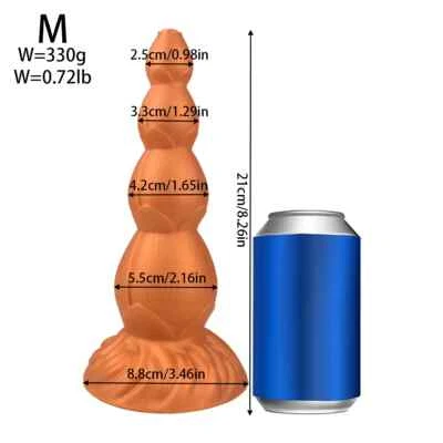 Consolador anal de 26,5 cm de largo plug anal enormes cuentas de tracción tapón trasero dilatador ano juguetes sexuales Foto 1 de 4