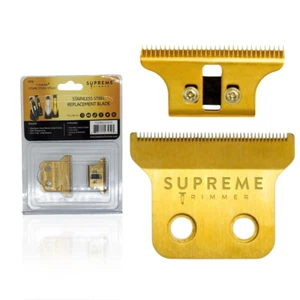Supreme Trimmer 0 Gap Adjustable Blades for T-Shaper Trimmers | 52100G Gold - Picture 1 of 9