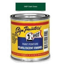  1 Shot 948P 8oz  Pearlescent Dark Green Lettering Paint Pinstriping One Shot