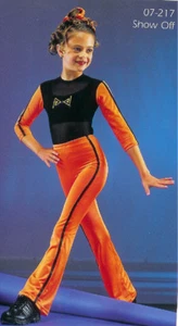 Nuevo Disfraz de Baile y Pantalones Naranja/Negro Show Off Niño Pequeño Vitrina - Imagen 1 de 3