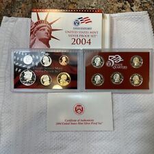 2004-S  United States Mint  Silver Proof Set  /  Box & COA