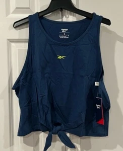NWT Reebok Front Tie Tank Top Blue Women’s Large - Picture 1 of 6